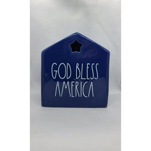Rae Dunn God Bless America Blue Decorative House
